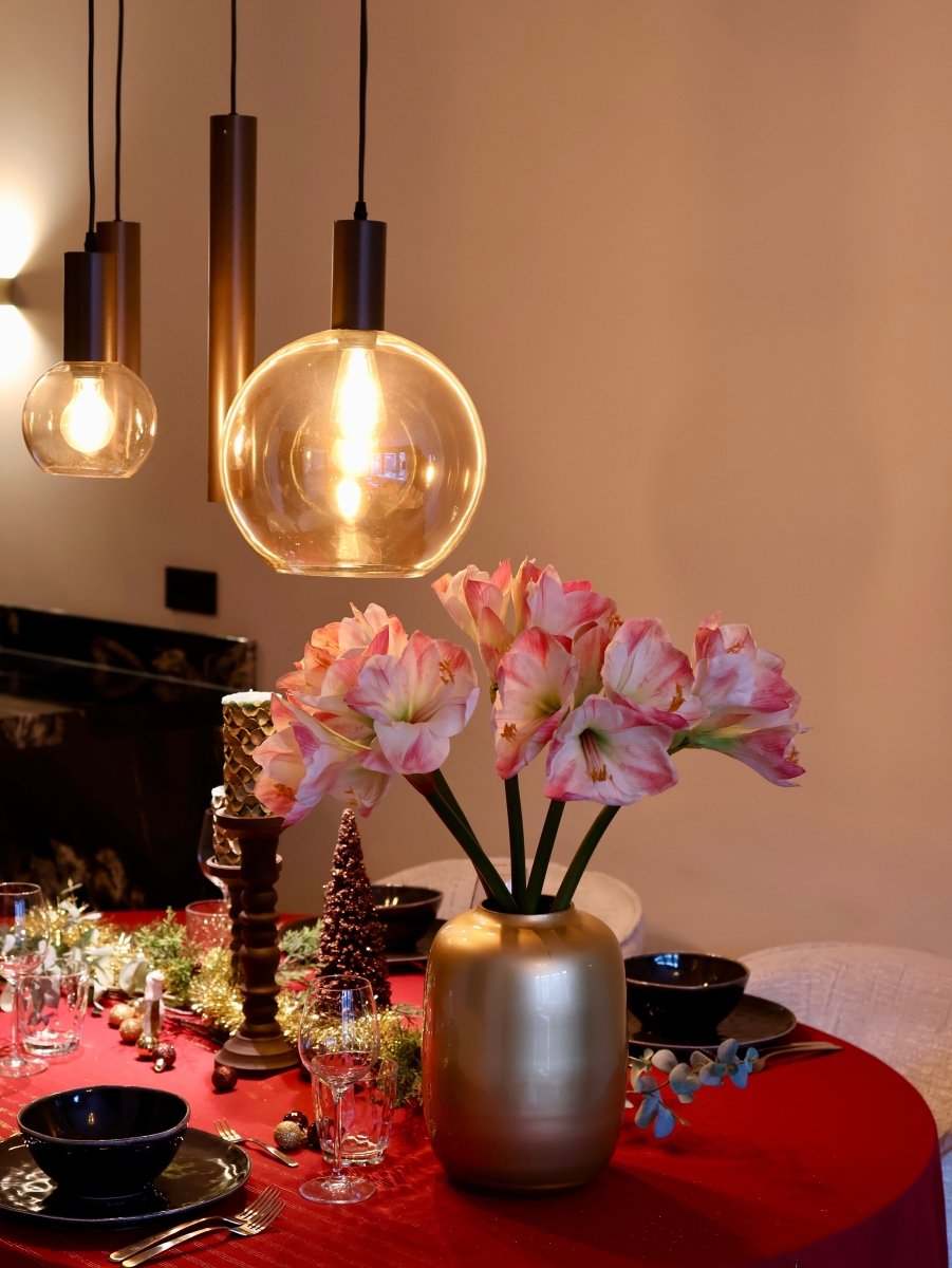 Amaryllis kunstbloem roze real touch