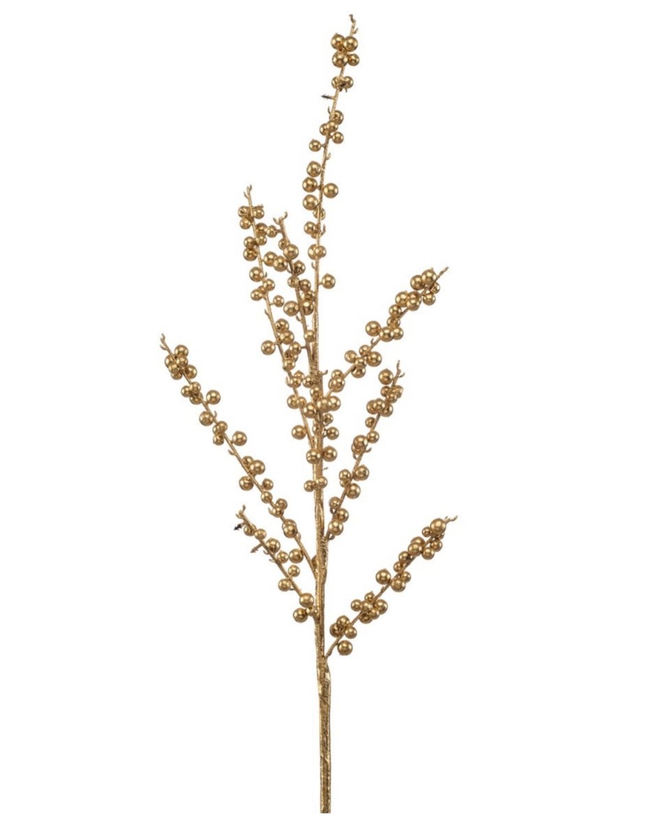 Ilex bes kunstbloem goud 88 cm