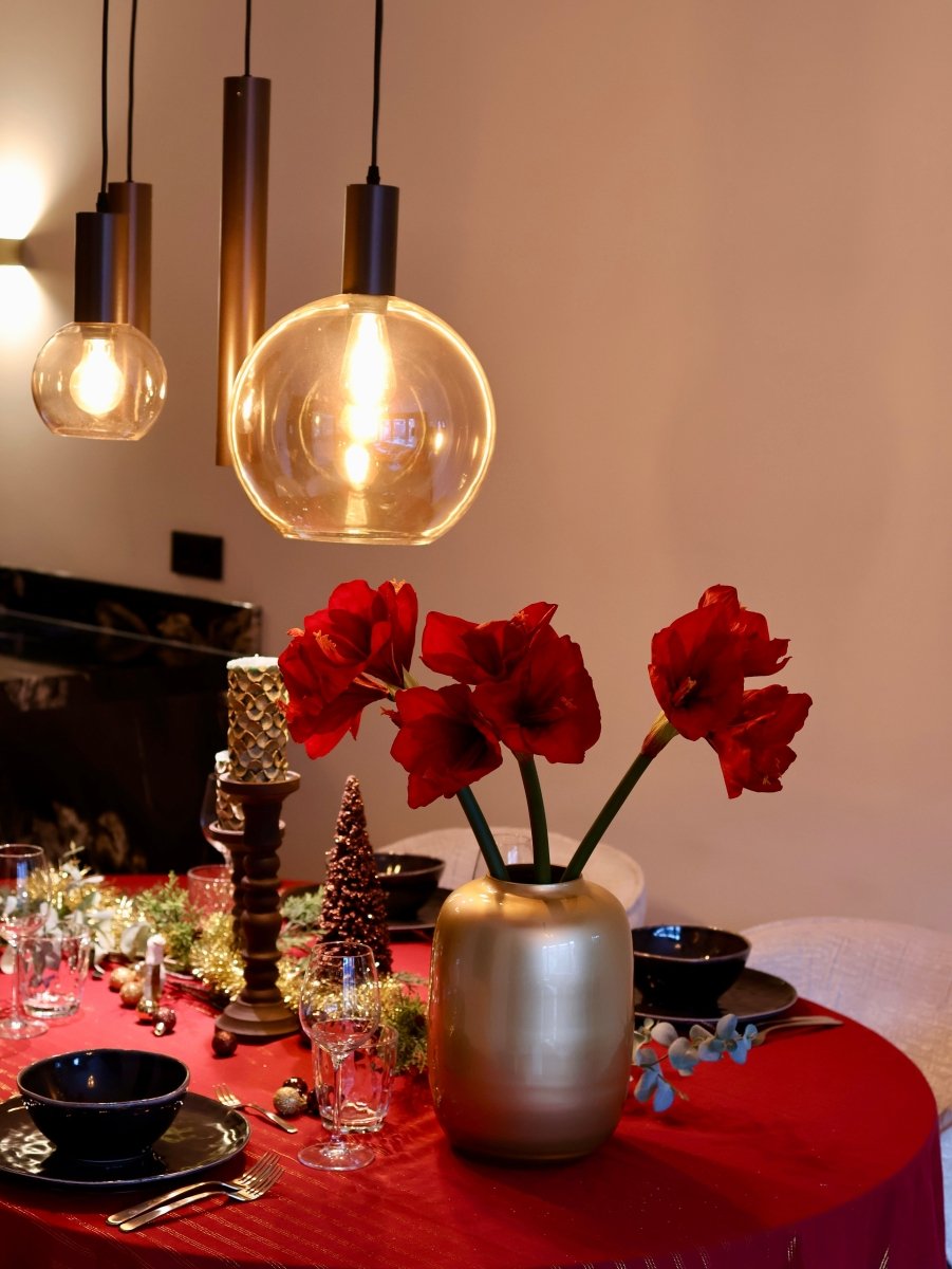 Amaryllis kunstbloem rood real touch