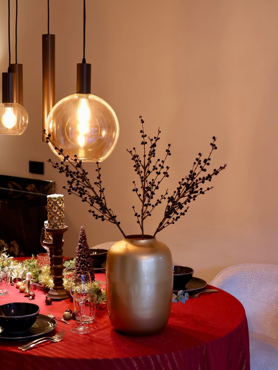 Ilex bes kunstbloem blauw 92 cm