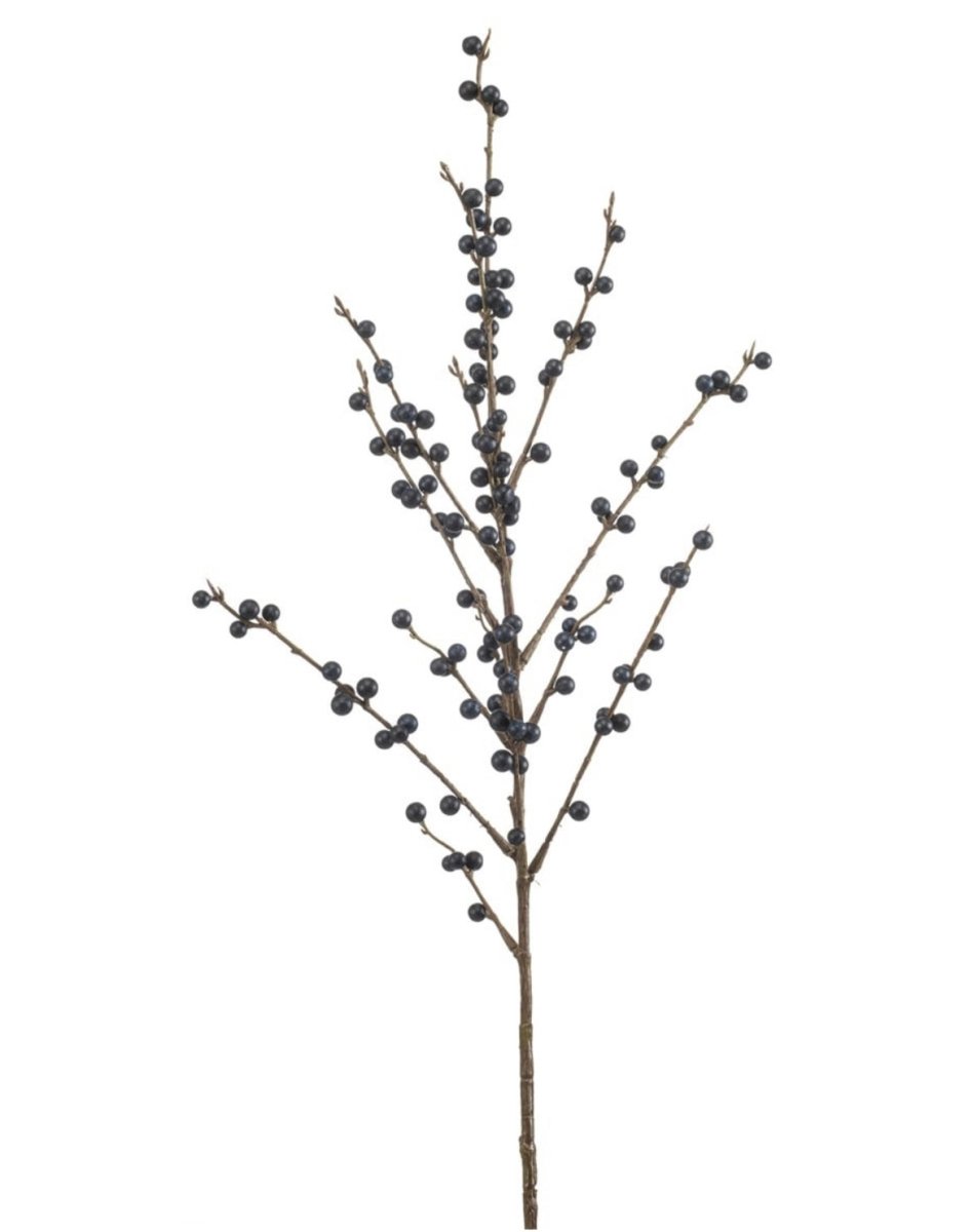 Ilex bes kunstbloem blauw 92 cm