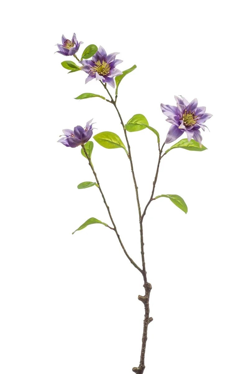 Clematis paars kunstbloem 75 cm