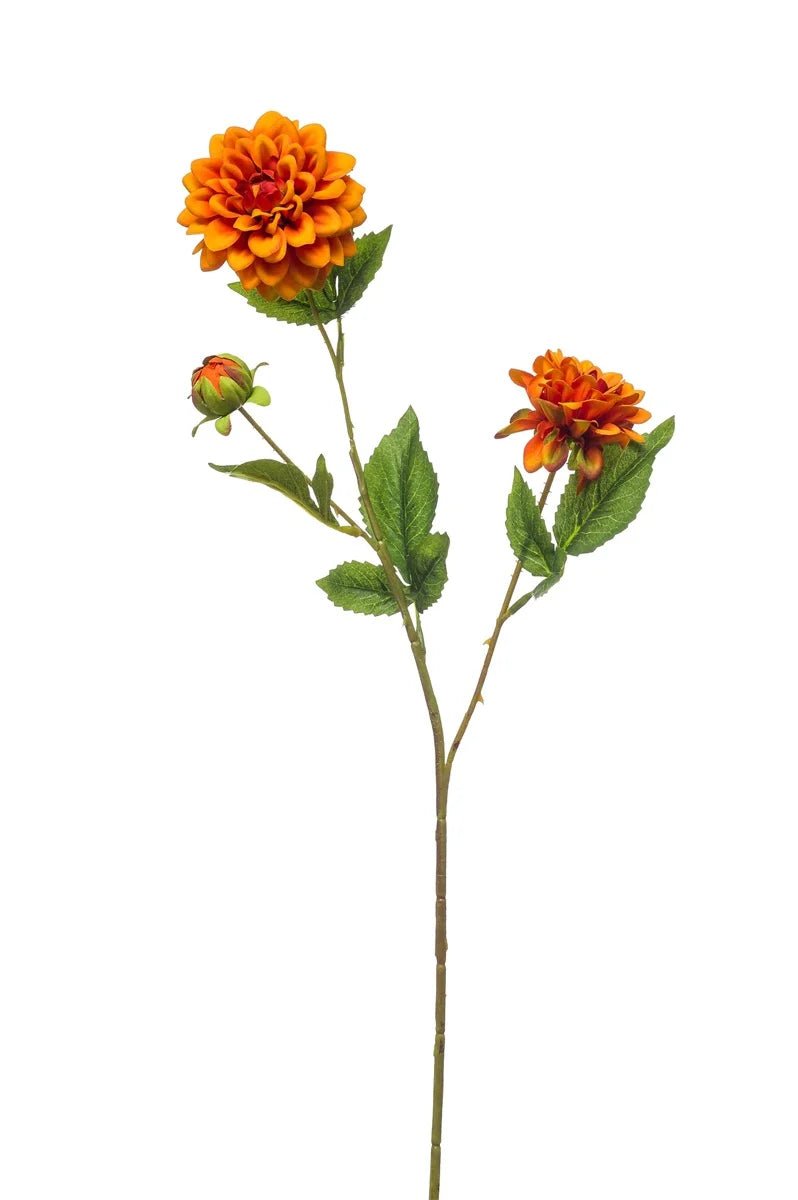 Dahlia oranje kunstbloem 68 cm