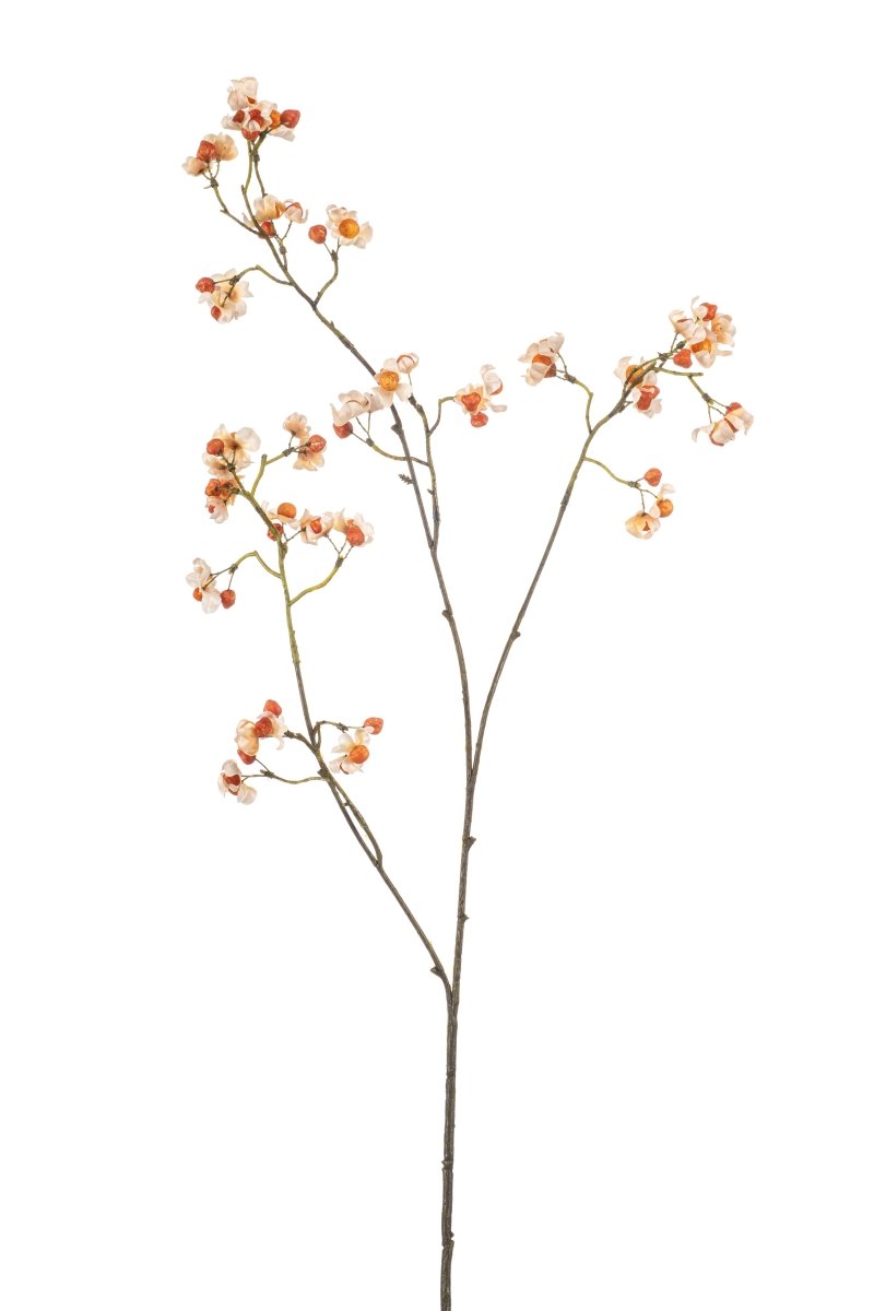Euonymus oranje/creme kunstbloem 90 cm