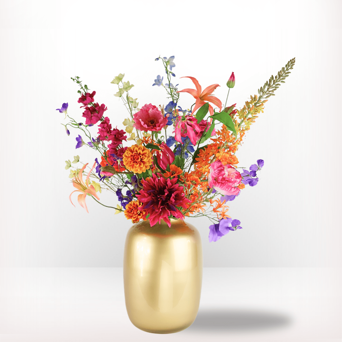 Kunstbloemen boeket Bordeaux