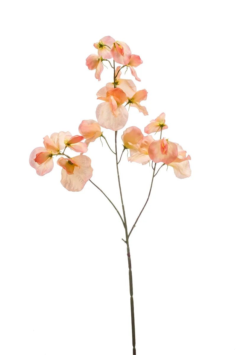 Lathyrus oranje/peach kunstbloem 75 cm