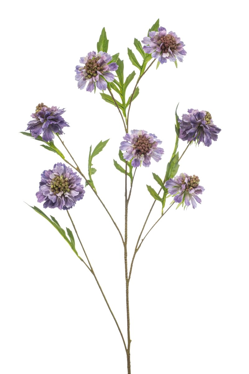 Scabiosa kunstbloem paars 113 cm