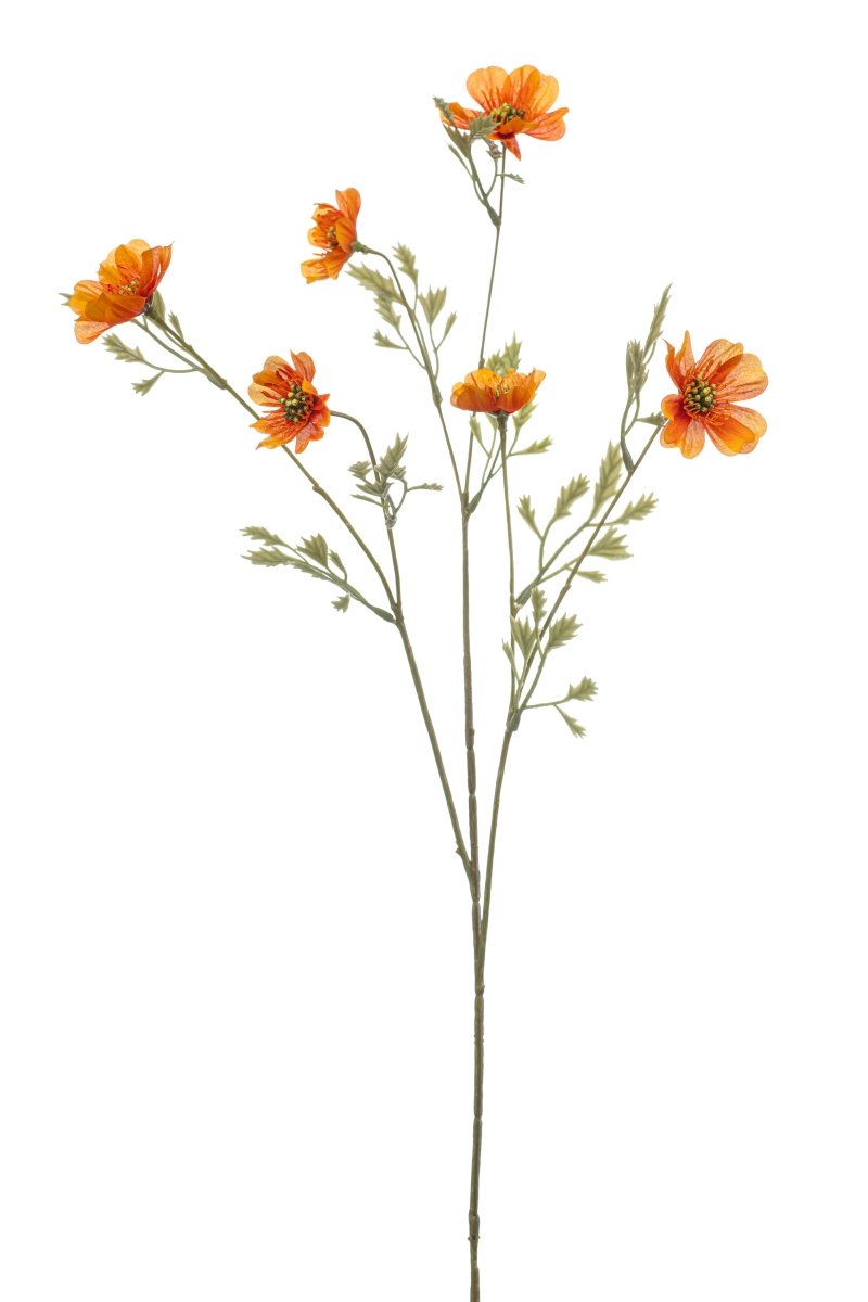 Cosmos oranje kunstbloem 76 cm