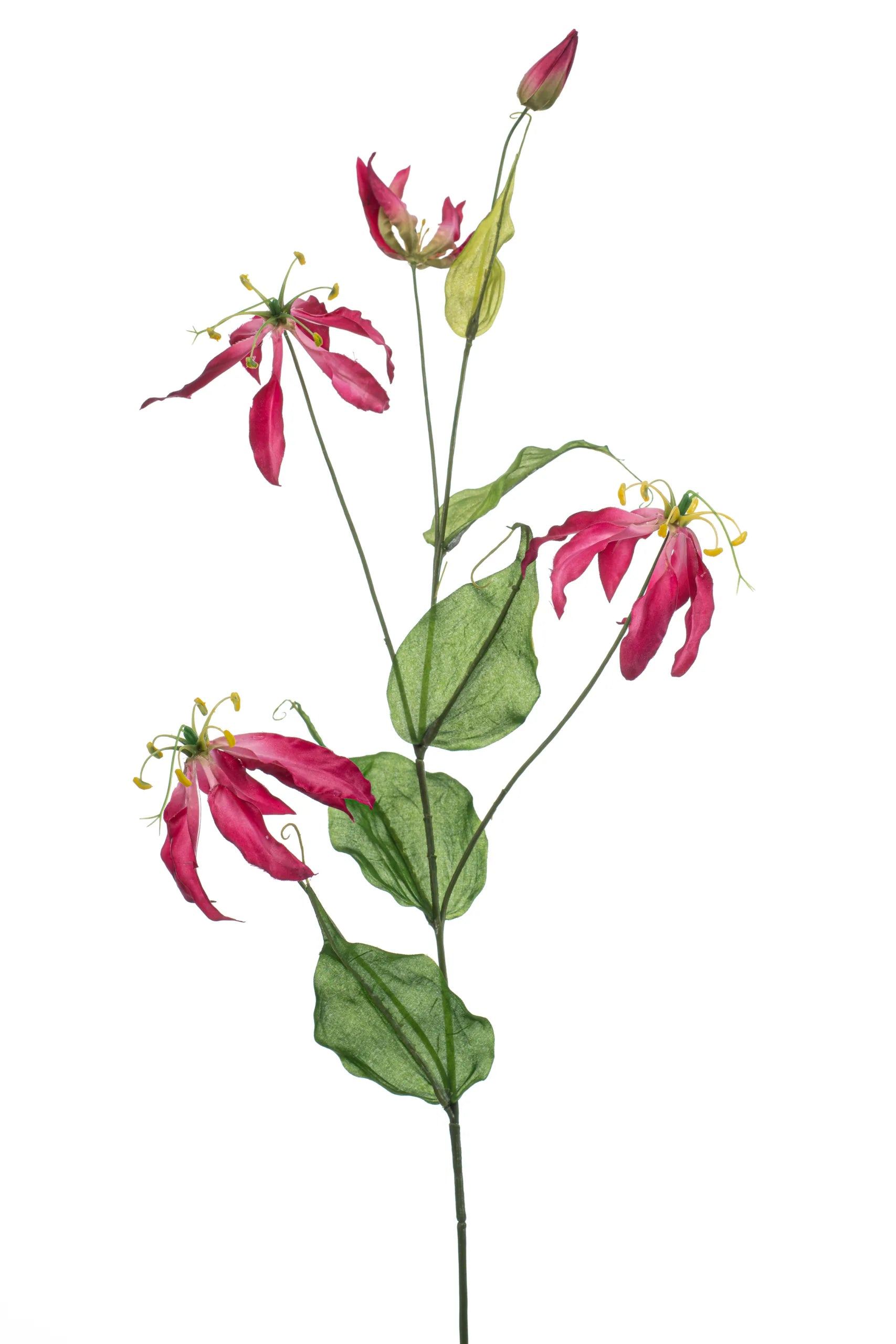 Gloriosa roze kunstbloem 105 cm – perfect voor een kunstbloemen boeket of los in de vaas met zijden bloemen.