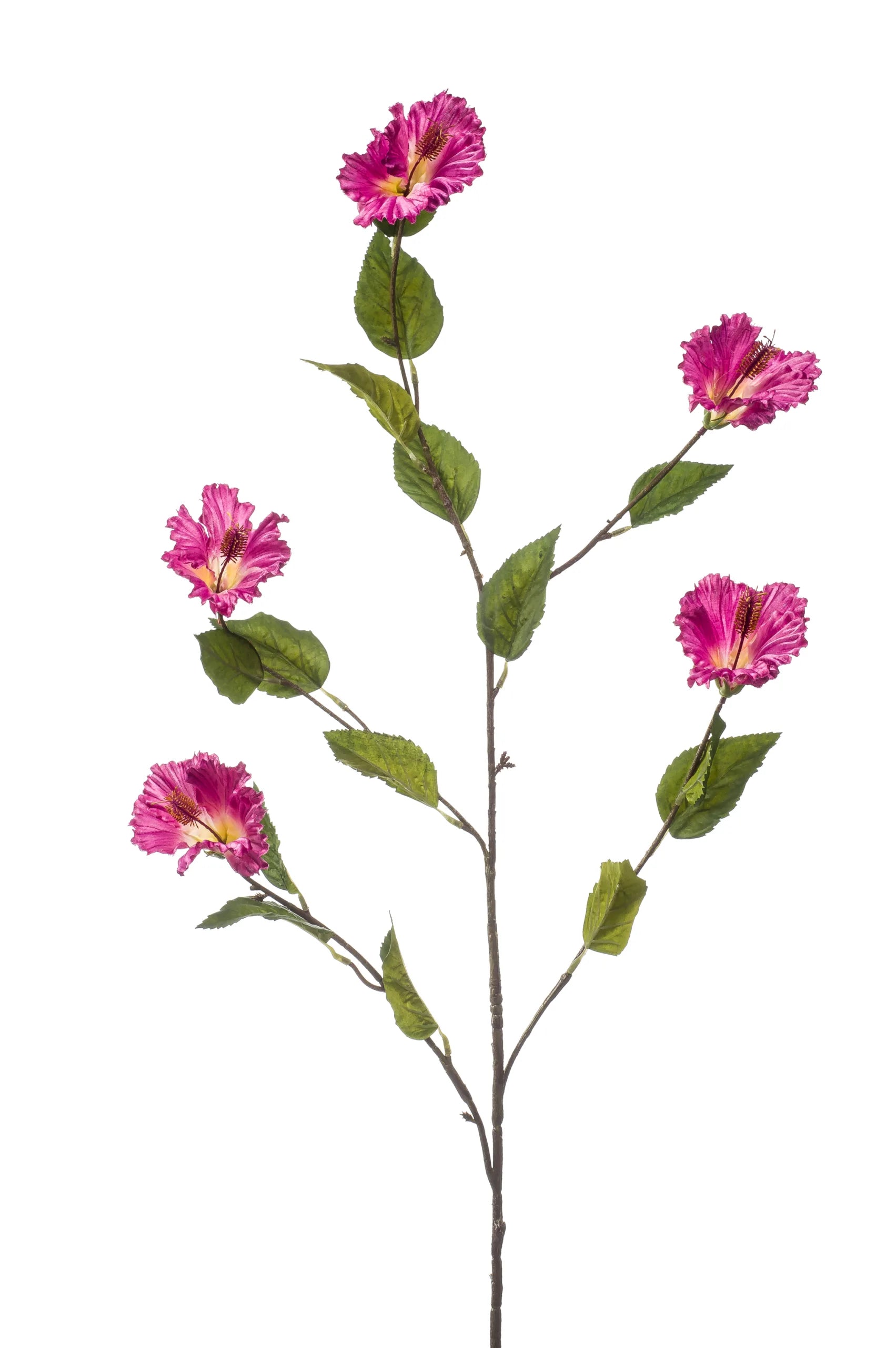 Hibiscus paarse kunstbloem 115 cm – perfect voor een kunstbloemen boeket of los in de vaas met zijden bloemen.