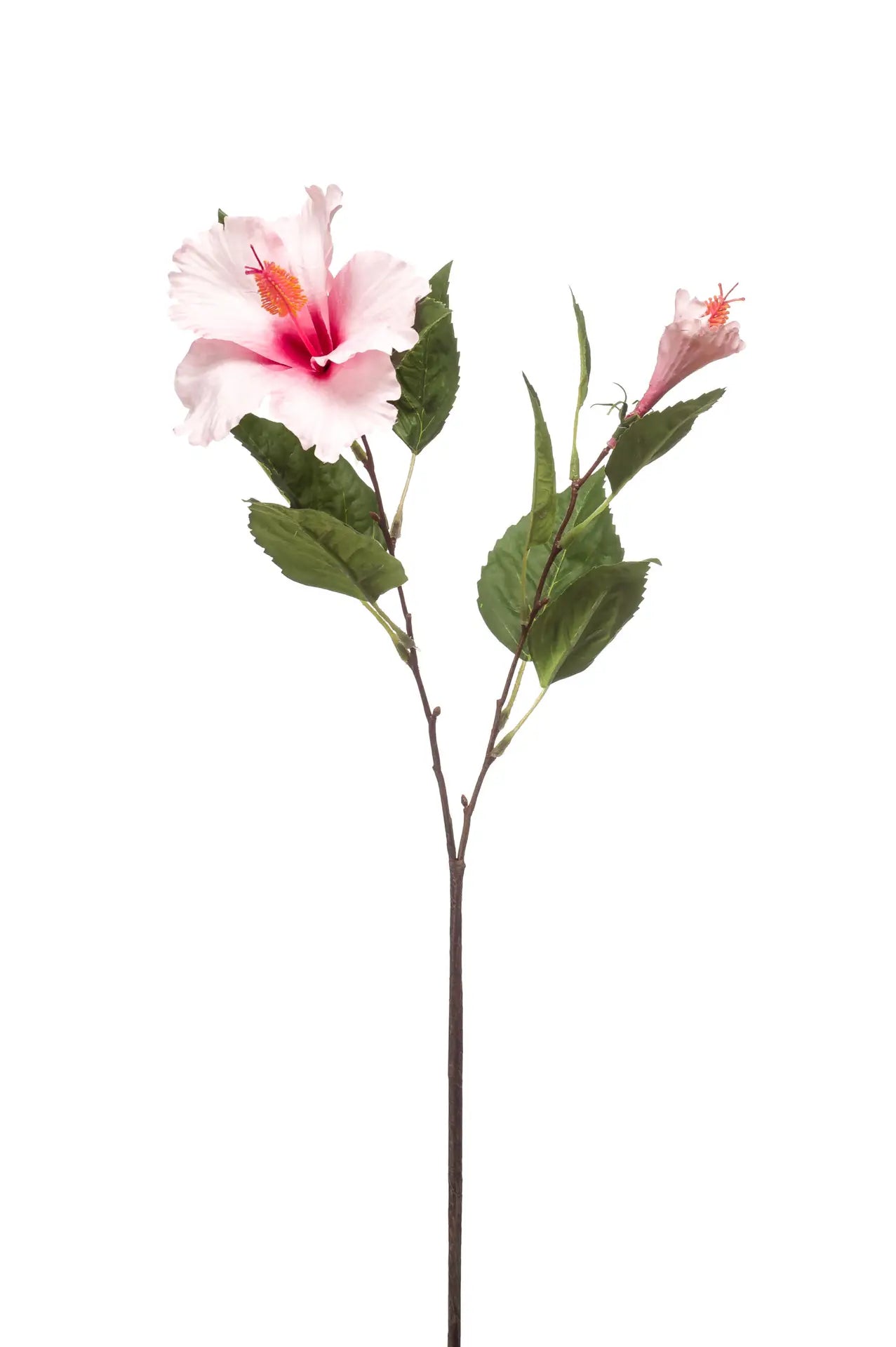 Hibiscus roze kunstbloem 60 cm – perfect voor een kunstbloemen boeket of los in de vaas met zijden bloemen.