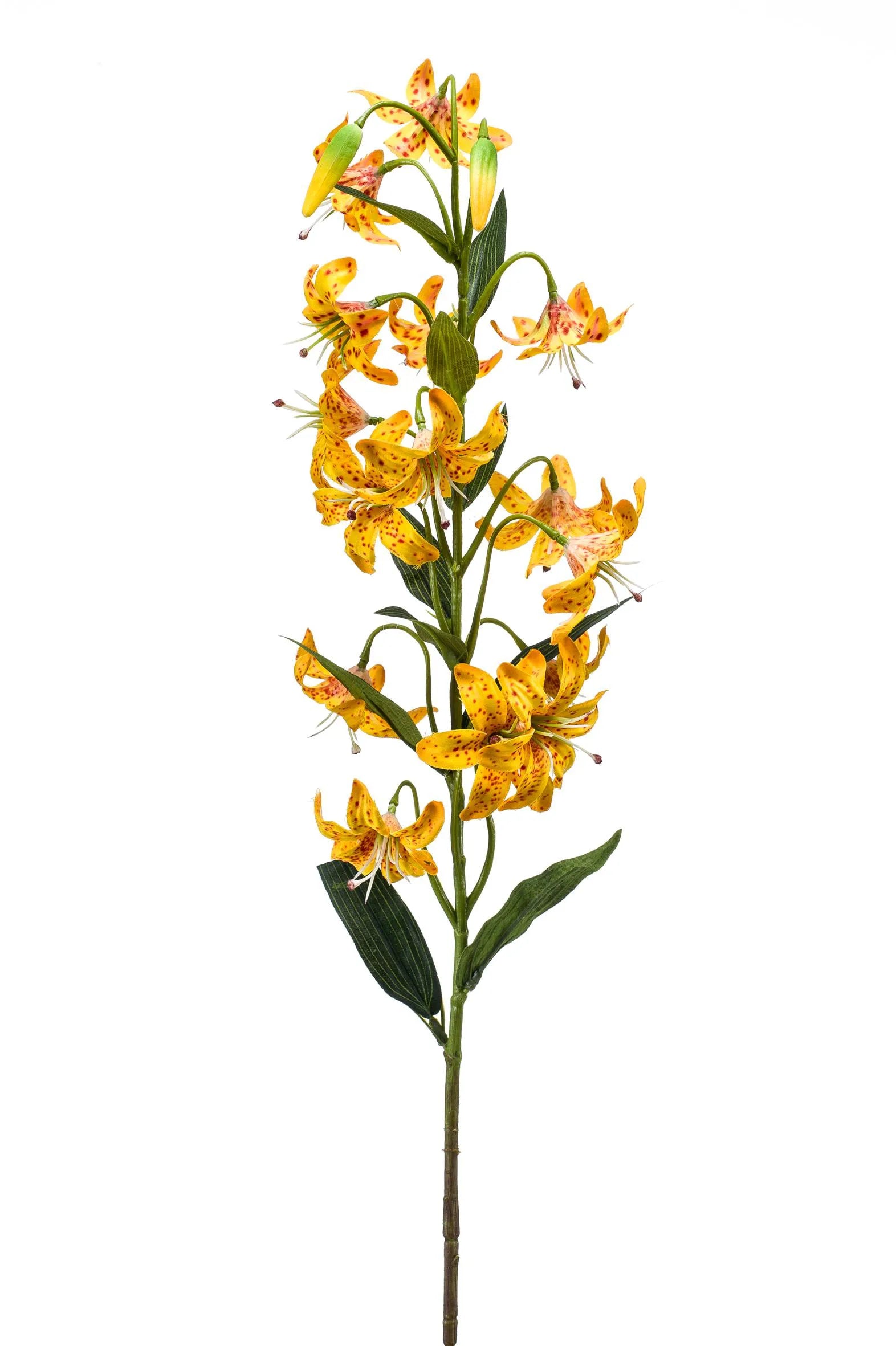 Lelie gele kunstbloem 80 cm – perfect voor een kunstbloemen boeket of los in de vaas met zijden bloemen.