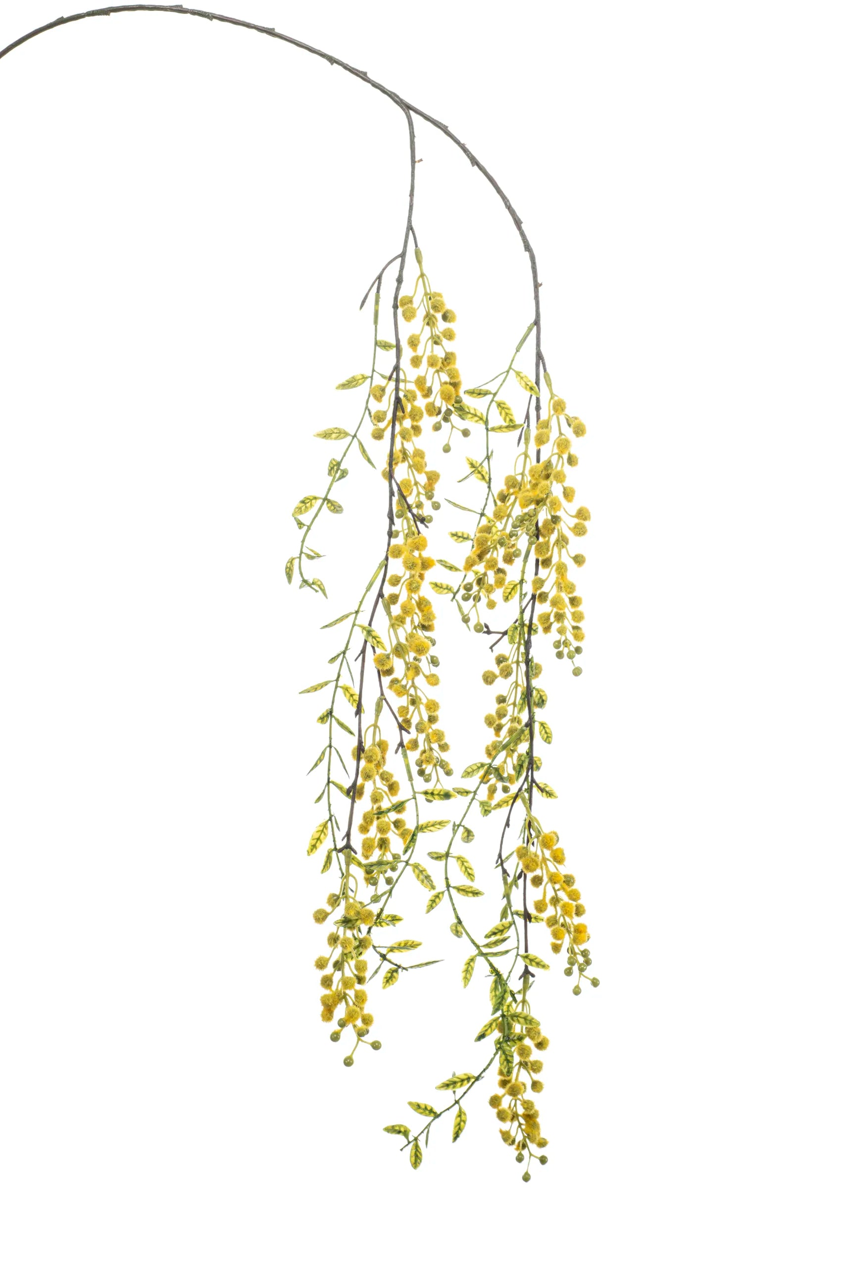 Mimosa gele kunstbloem 100 cm – perfect voor een kunstbloemen boeket of los in de vaas met zijden bloemen.
