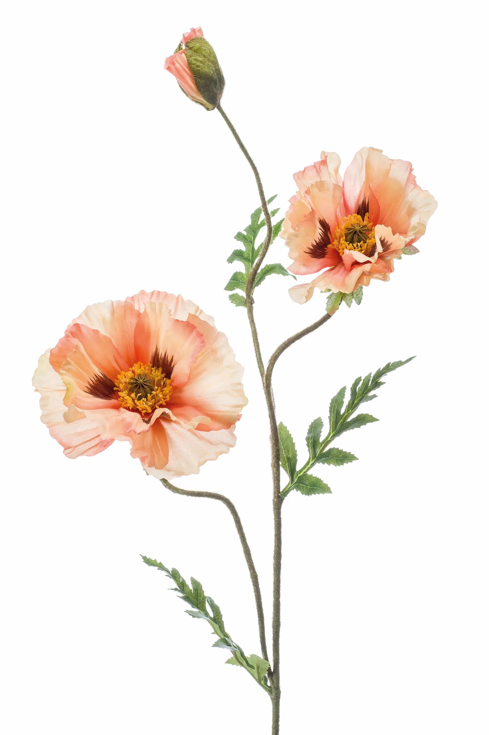 Papaver oranje kunstbloem 90 cm – perfect voor een kunstbloemen boeket of los in de vaas met zijden bloemen.