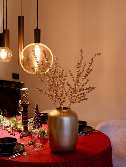 Ilex bes kunstbloem goud 88 cm