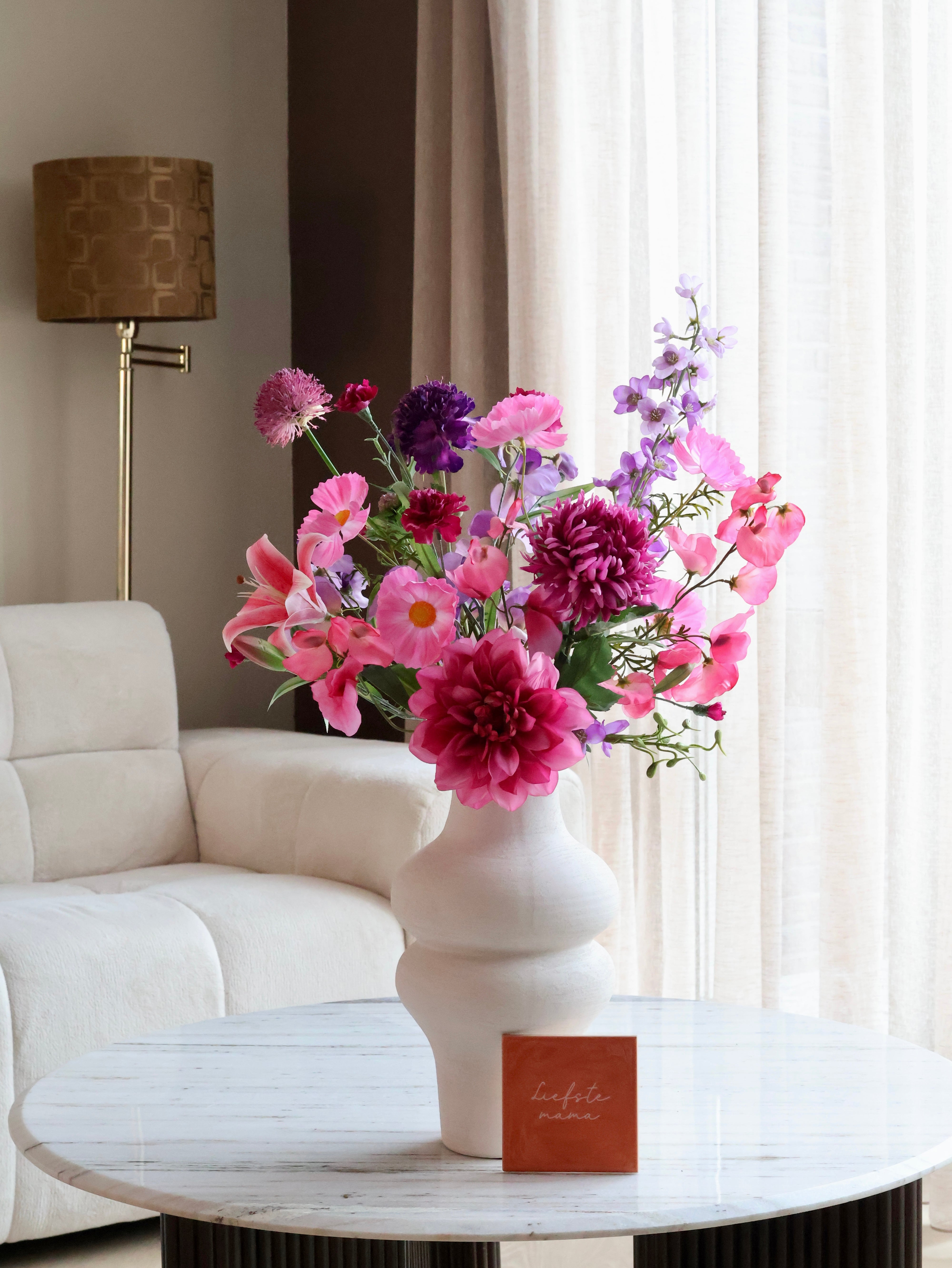 Moederdag kunstboeket Dankbaar