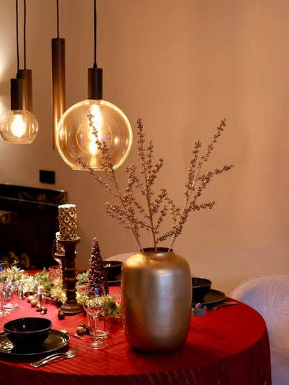 Ilex bes kunstbloem goud 88 cm