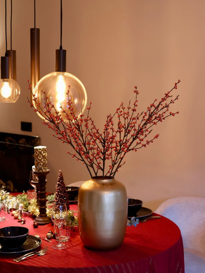 Ilex bes kunstbloem mauve