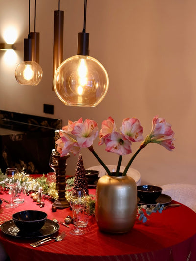 Amaryllis kunstbloem roze real touch