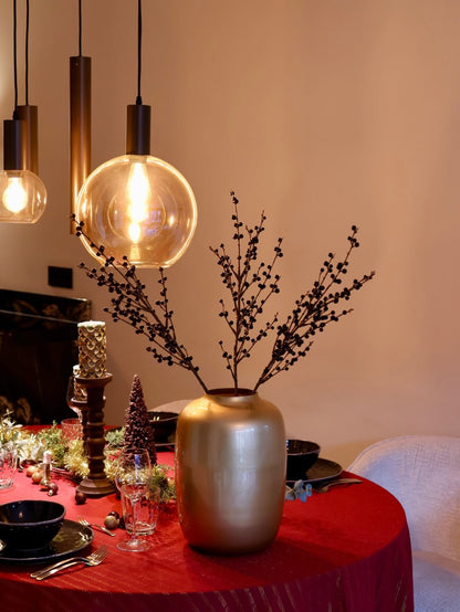 Ilex bes kunstbloem blauw 92 cm