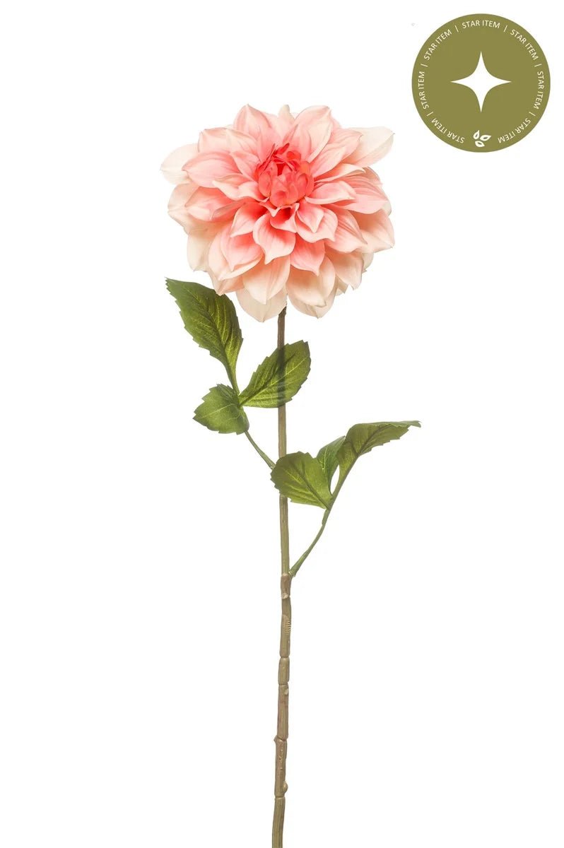 Dahlia oranje/peach kunstbloem 72 cm