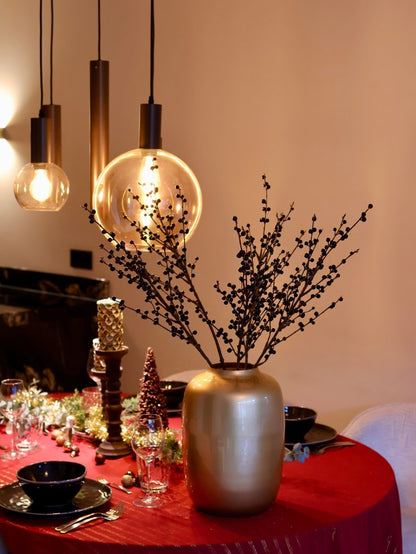 Ilex bes kunstbloem blauw 92 cm