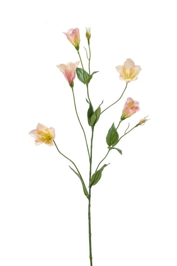 Lisianthus oranje/peach kunstbloem 72 cm