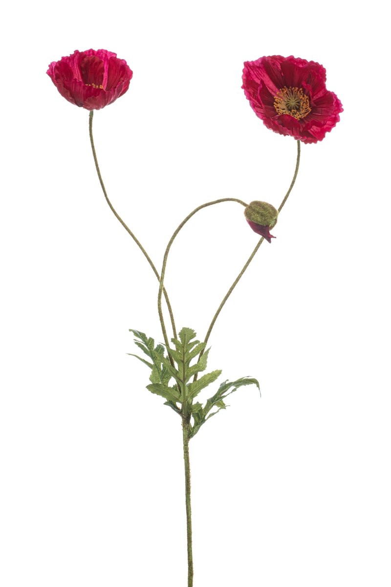Poppy kunstbloem roze/fuchsia 75 cm