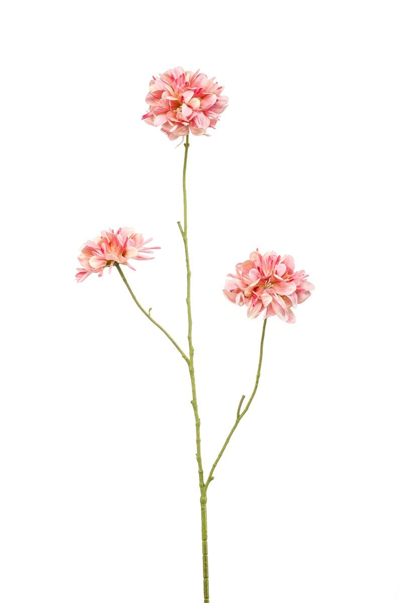 Scabiosa roze kunstbloem 80 cm