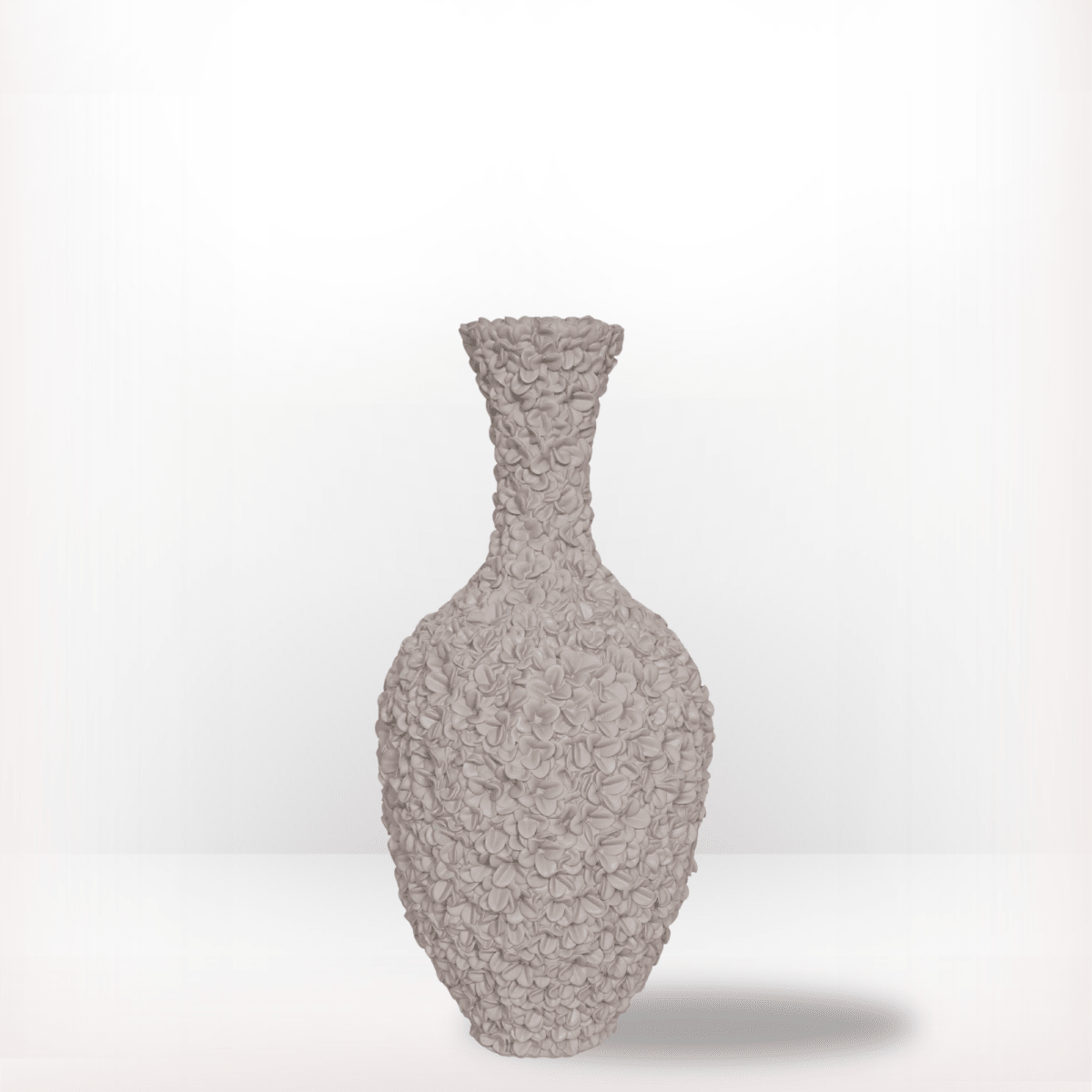 Vaas OLIVIA bloemen Ø29x60cm sand