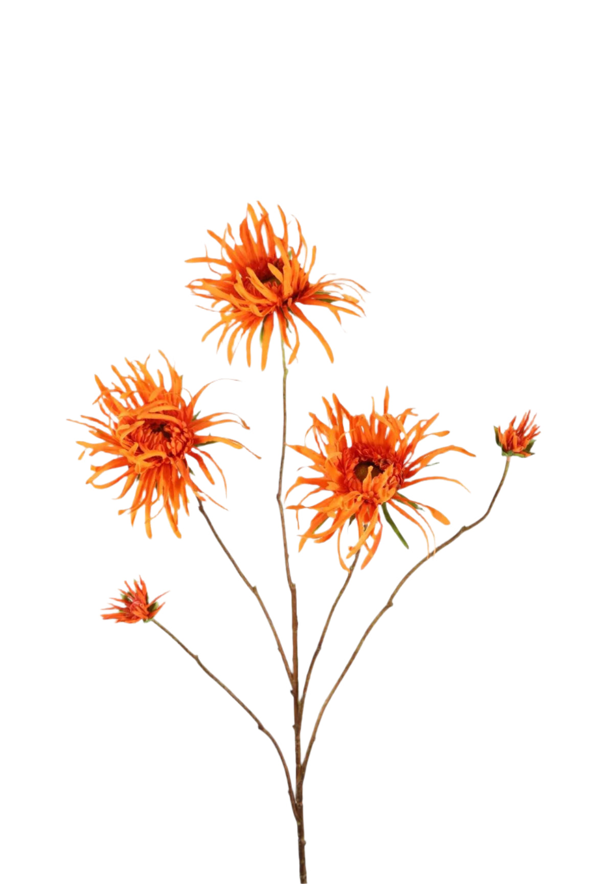 Chrysant oranje kunstbloem 91 cm – perfect voor een kunstbloemen boeket of los in de vaas met zijden bloemen.