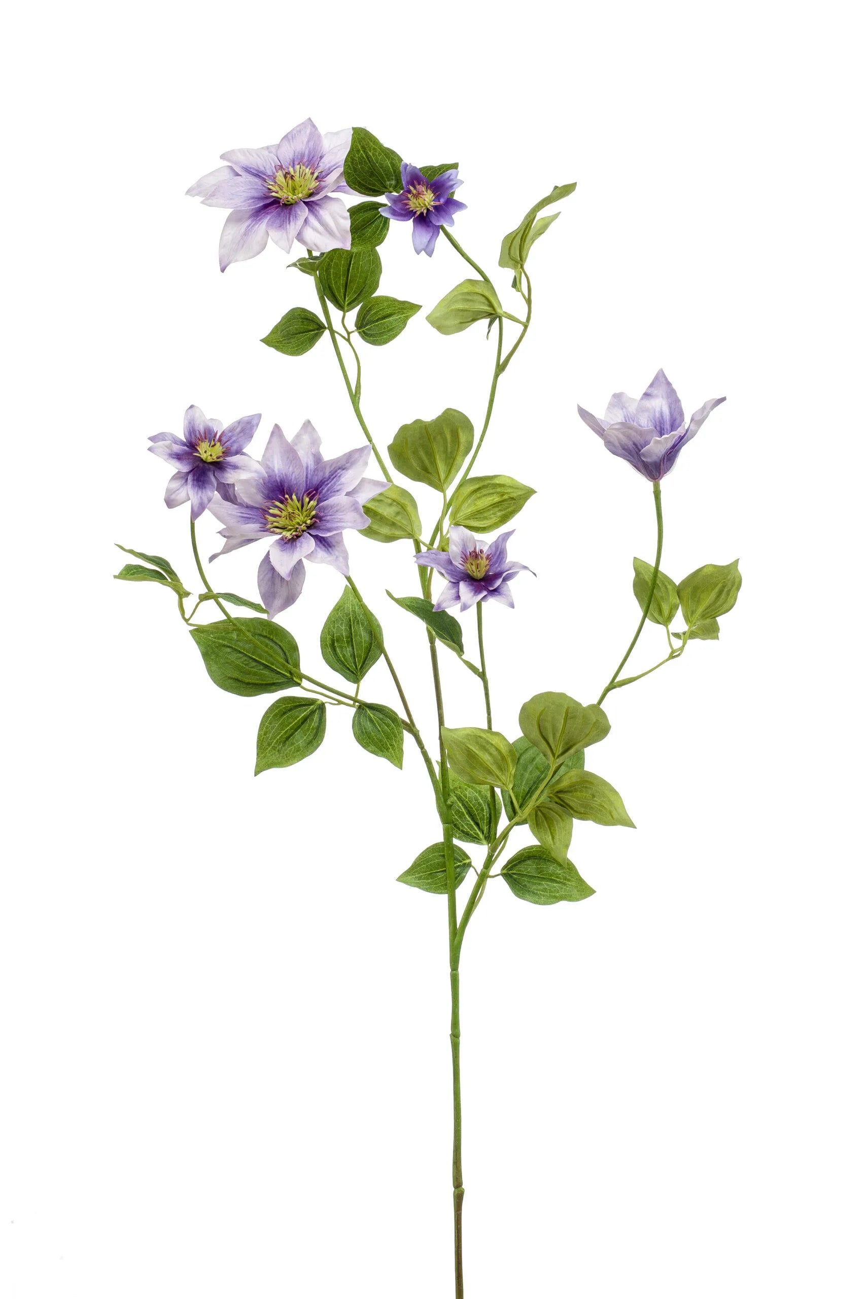 Clematis paarse kunstbloem 110 cm – perfect voor een kunstbloemen boeket of los in de vaas met zijden bloemen.