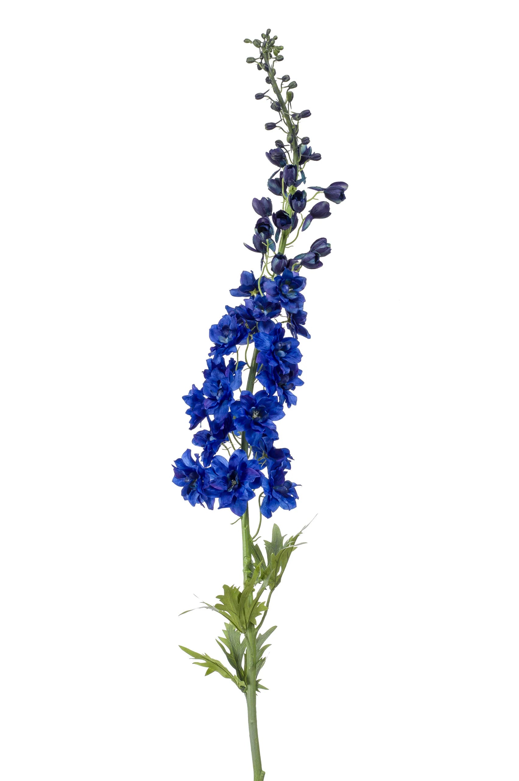 Delphinium XL blauwe kunstbloem 130 cm – perfect voor een kunstbloemen boeket of los in de vaas met zijden bloemen.