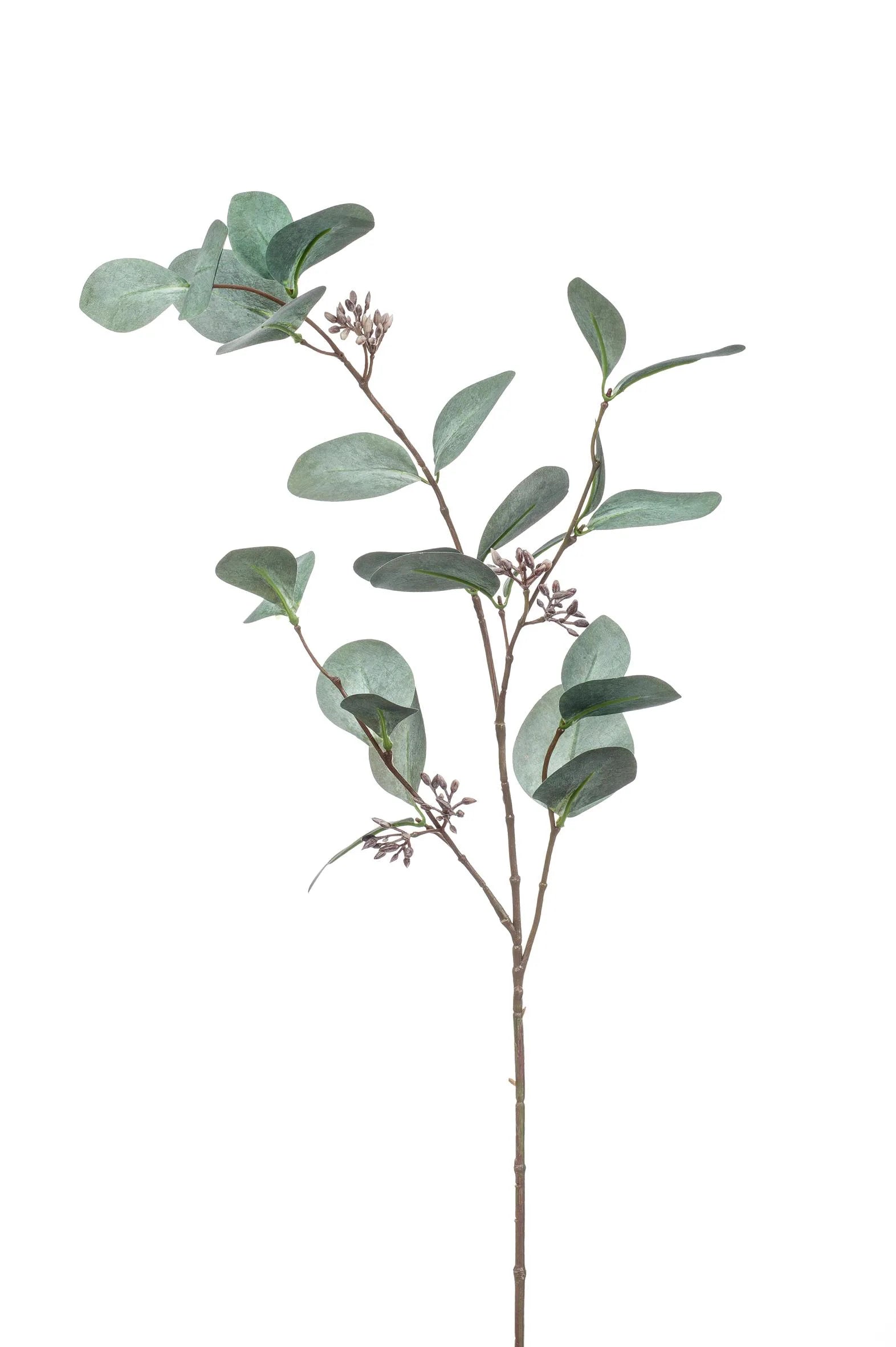 Eucalypthus grijze kunstbloem 73 cm – perfect voor een kunstbloemen boeket of los in de vaas met zijden bloemen.