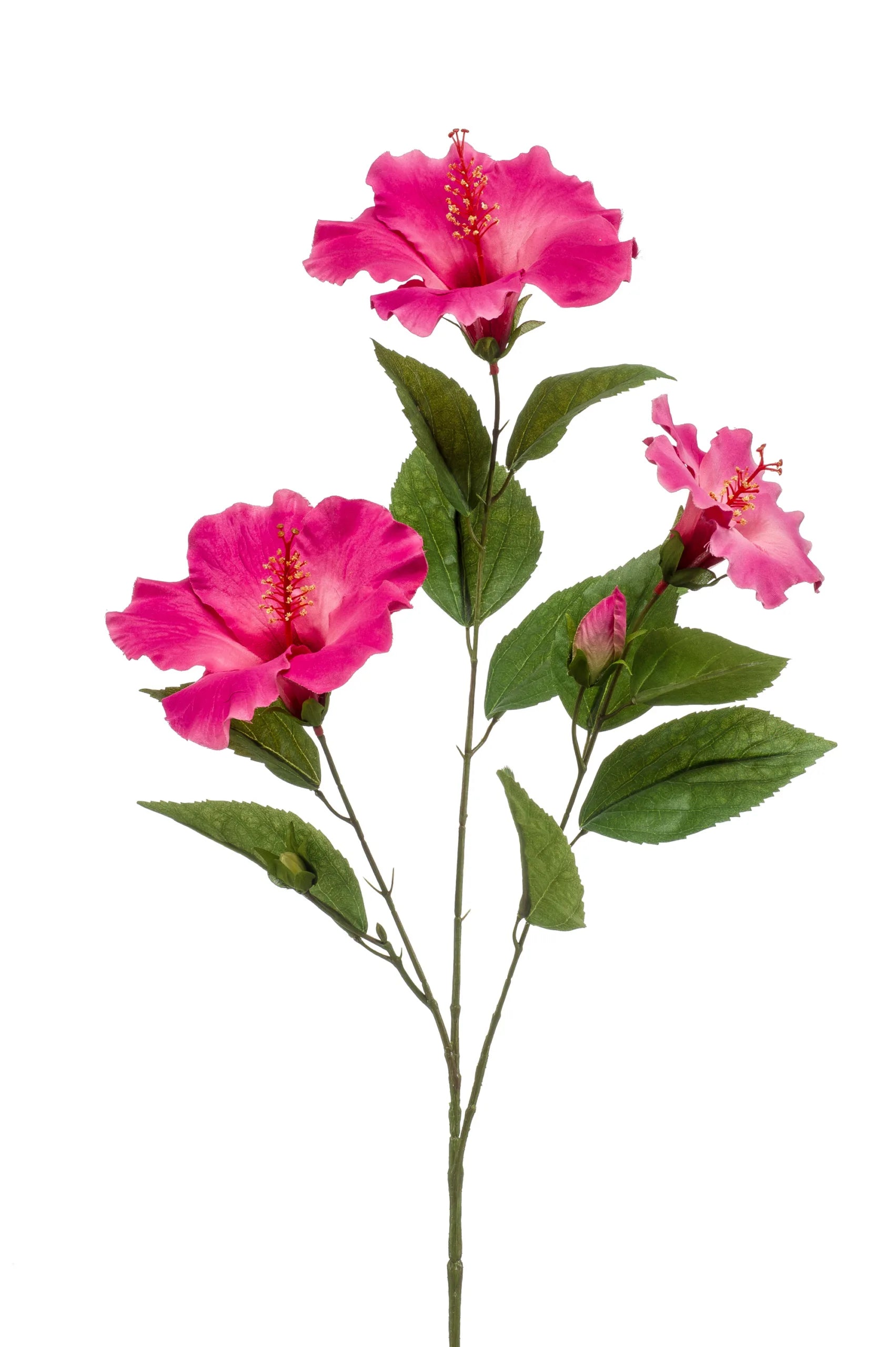 Hibiscus roze kunstbloem 82 cm – perfect voor een kunstbloemen boeket of los in de vaas met zijden bloemen. 