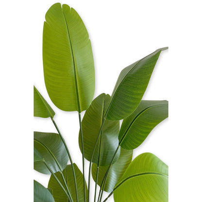 Kunst bananenplant 180 cm met grote groene bladeren, perfect voor tropische sfeer in je huis of kantoor.