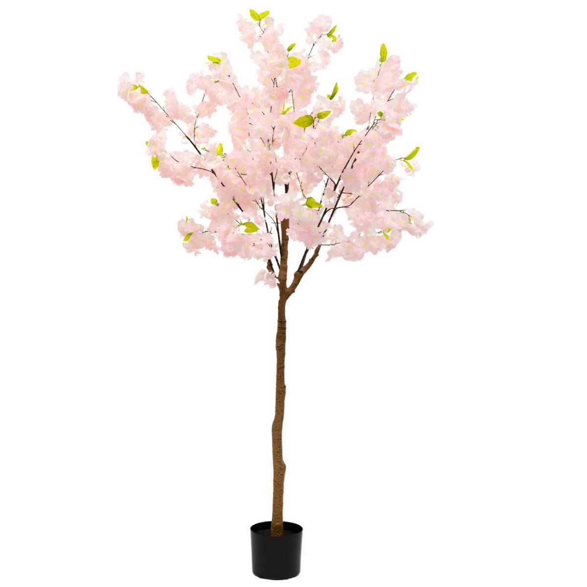 Kunst kersenbloesem kunstplant 150 cm, met 445 roze bloemen, ideaal voor een Oost-Aziatische sfeer in je interieur.