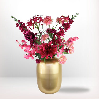 Moederdag kunstbloemen boeket fuchsia maat L