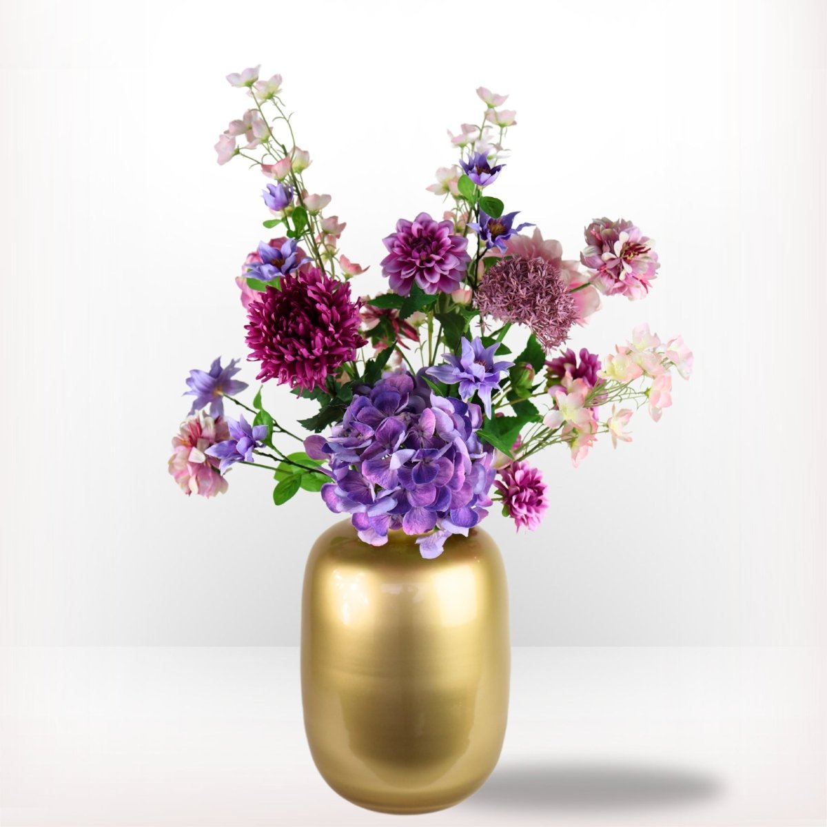 Moederdag kunstbloemen boeket pastel maat M