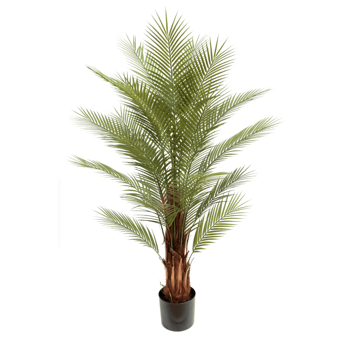 Kunstpalm 150 cm met 24 grote bladeren, perfect voor een tropische sfeer in huis of kantoor.