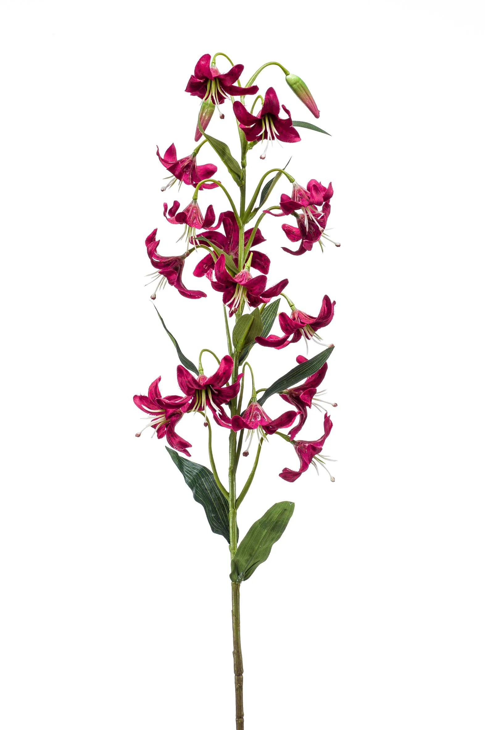 Lelie rode kunstbloem 80 cm – perfect voor een kunstbloemen boeket of los in de vaas met zijden bloemen. 
