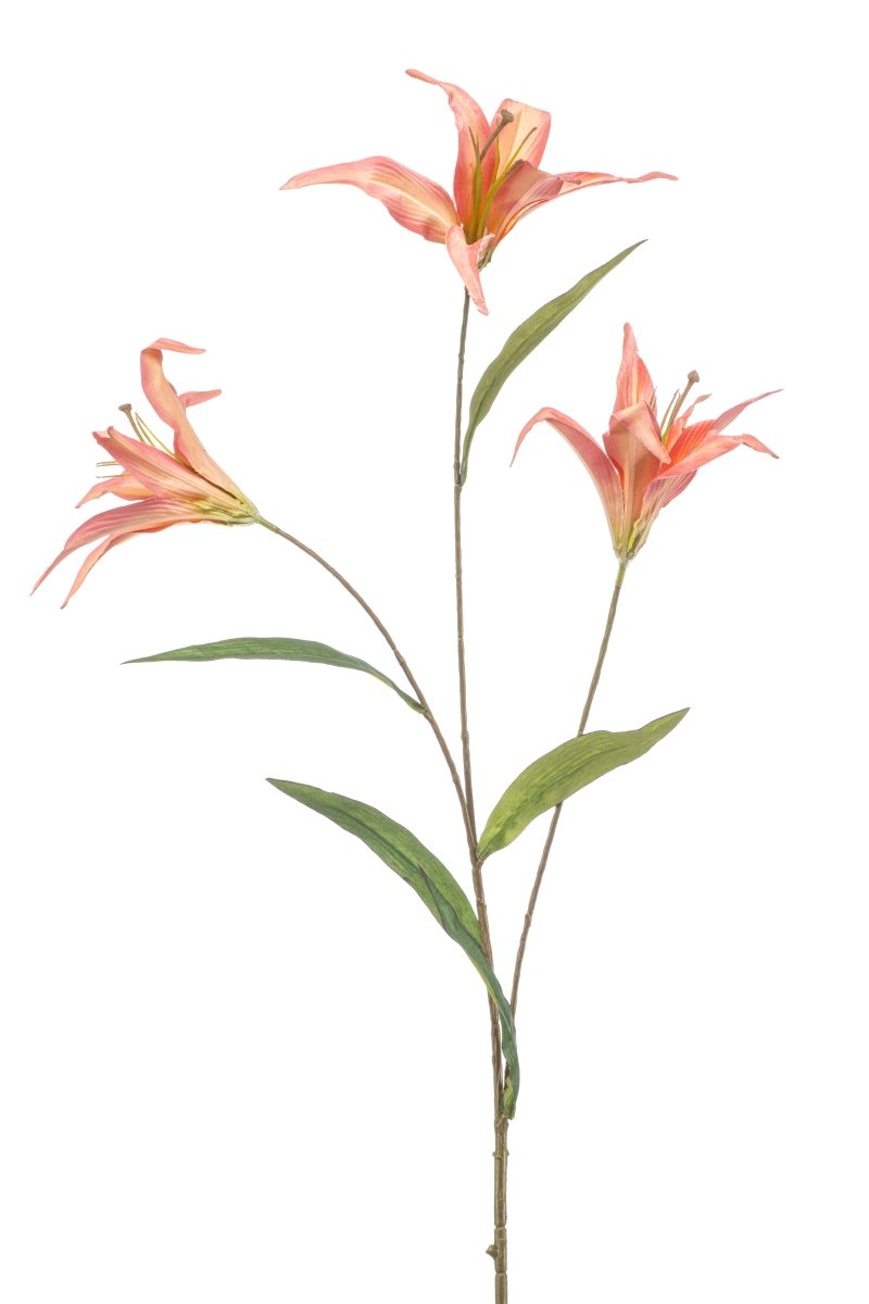 Lelie oranje kunstbloem 100 cm