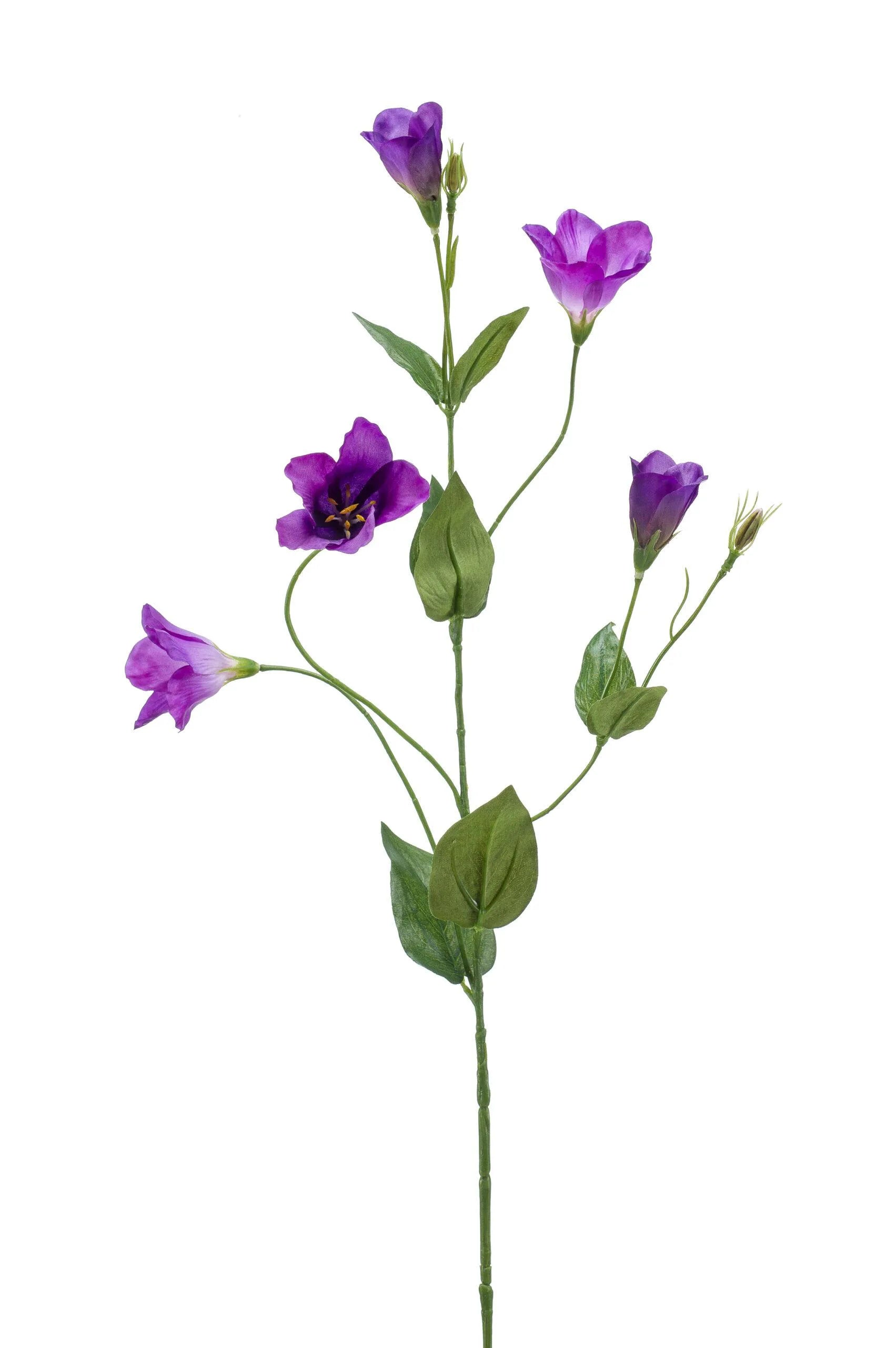 Lisianthus paarse kunstbloem 72 cm – perfect voor een kunstbloemen boeket of los in de vaas met zijden bloemen.