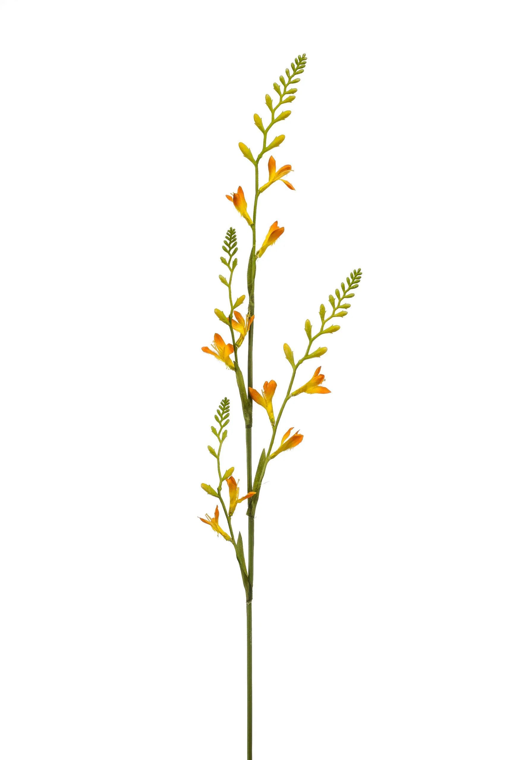 Montbretia gele kunstbloem 93 cm – perfect voor een kunstbloemen boeket of los in de vaas met zijden bloemen.