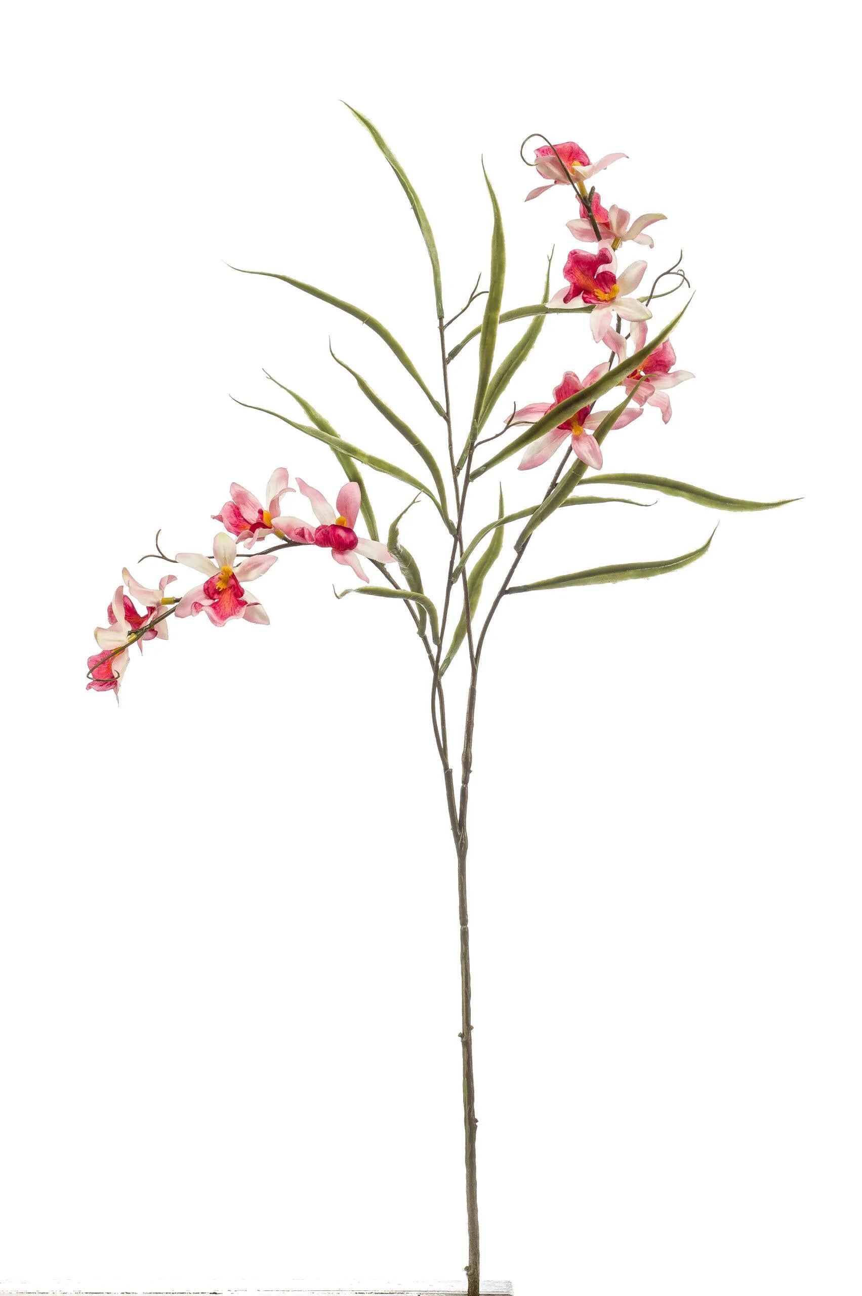 Orchidee roze kunstbloem 73 cm – perfect voor een kunstbloemen boeket of los in de vaas met zijden bloemen. 
