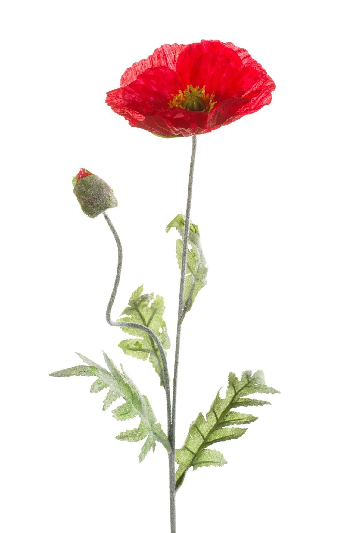 Papaver rode kunstbloem 70 cm – perfect voor een kunstbloemen boeket of los in de vaas met zijden bloemen.