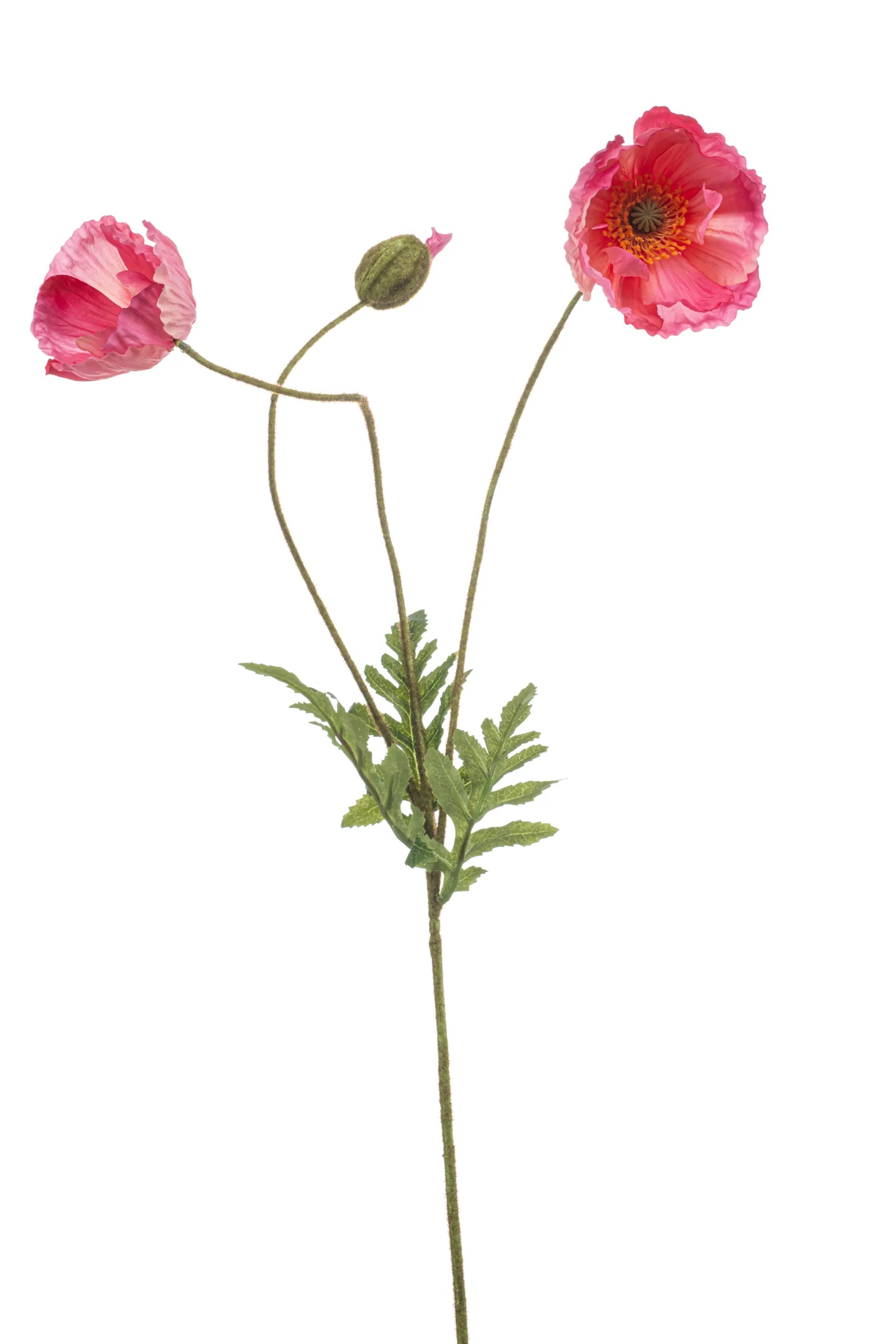 Poppy roze kunstbloem 75 cm – perfect voor een kunstbloemen boeket of los in de vaas met zijden bloemen.