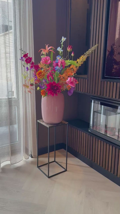 Kunstbloemen boeket Bordeaux
