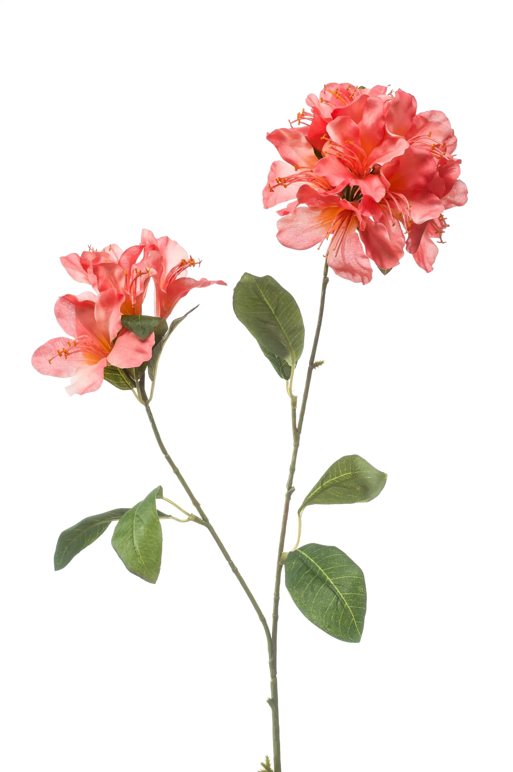 Rhododendron oranje kunstbloem 78 cm – perfect voor een kunstbloemen boeket of los in de vaas met zijden bloemen. 