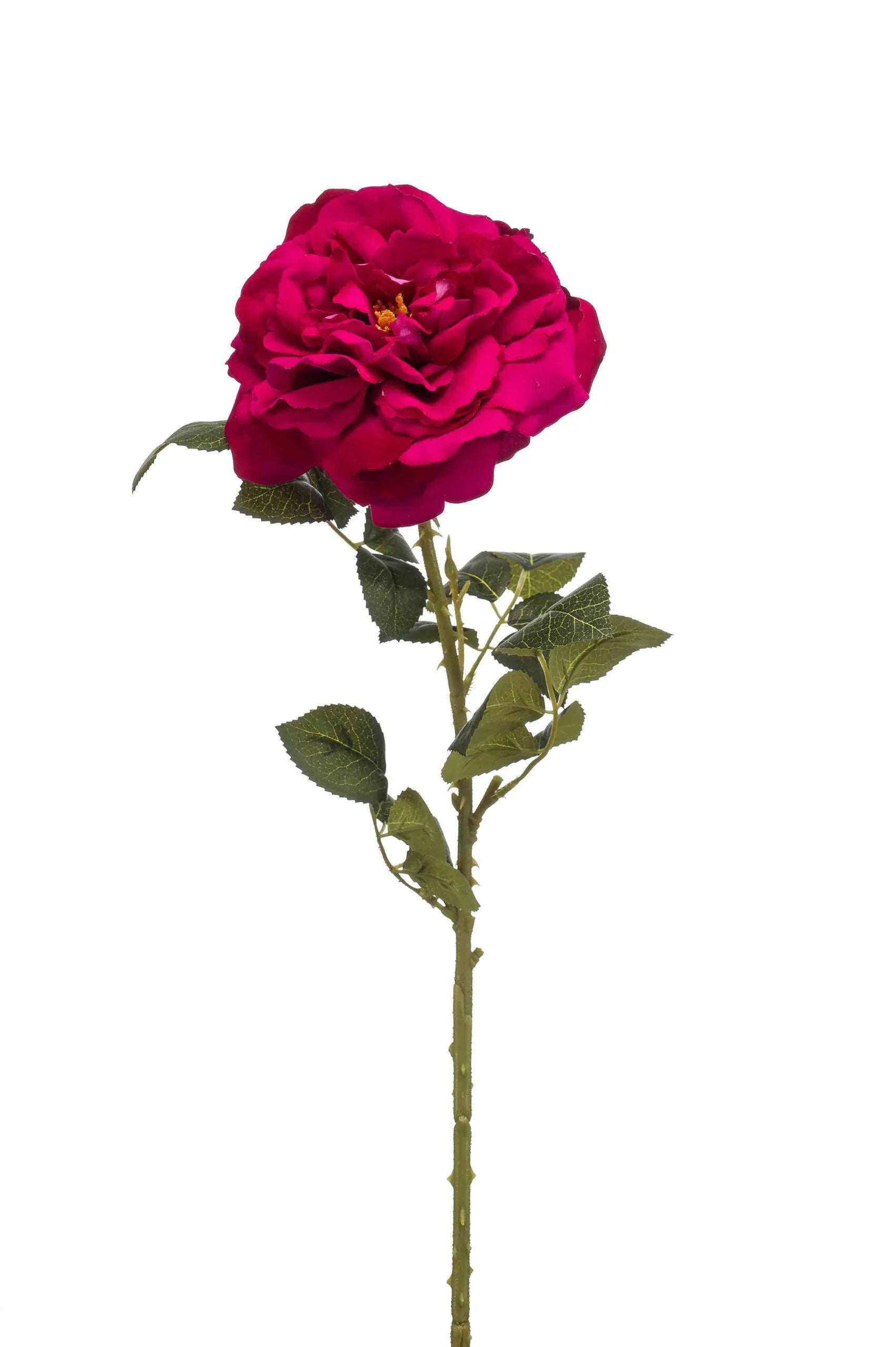 Roos fuchsia kunstbloem 75 cm – perfect voor een kunstbloemen boeket of los in de vaas met zijden bloemen.
